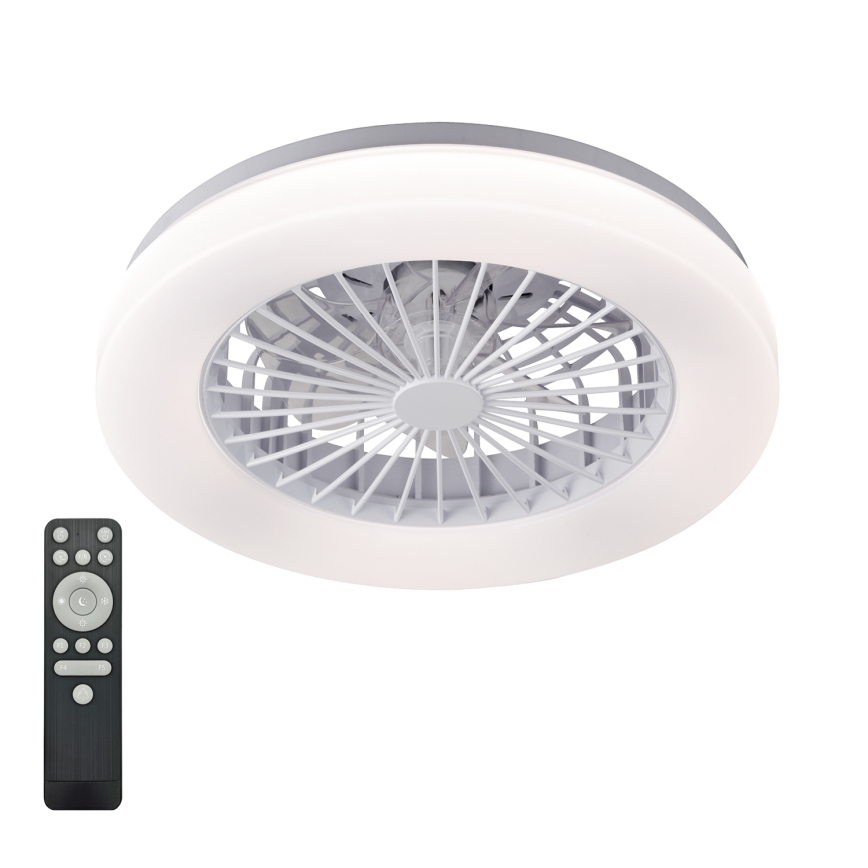Plafoniera LED dimmerabile con ventilatore VENTELUX LED/24W/230V 3000/4000/6500K Ø 45 cm bianca + telecomando