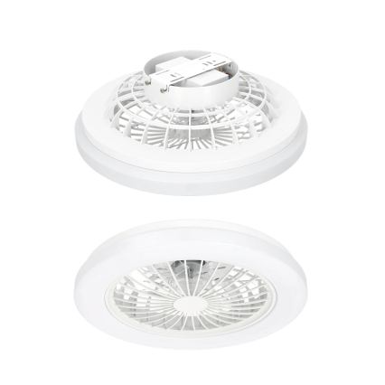 Plafoniera LED dimmerabile con ventilatore VENTELUX LED/24W/230V 3000/4000/6500K Ø 45 cm bianca + telecomando