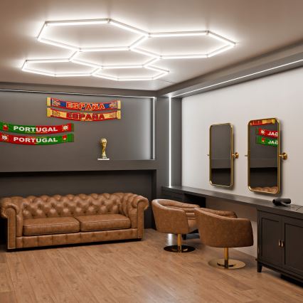 LED Plafoniera dimmerabile HEXAGON LED/240W/85-265V 5000K 298x209 cm CRI 90 IP54 bianca