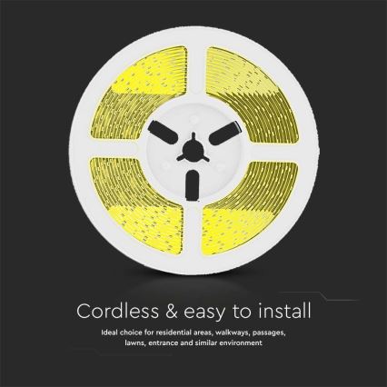LED Striscia solare dimmerabile LED/1,2W/3,7V 3000K IP67 5m + telecomando