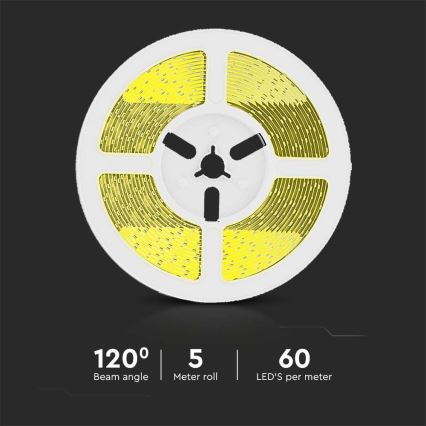 LED Striscia solare dimmerabile LED/1,2W/3,7V 4000K IP67 5m + telecomando
