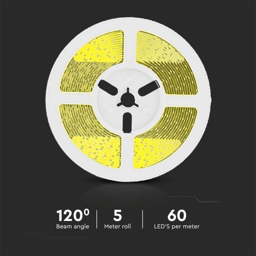 LED Striscia solare dimmerabile LED/1,2W/3,7V 4000K IP67 5m + telecomando