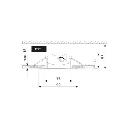 LED Suspended soffitto chiaro EYE LED/5W/100-250V 3000K