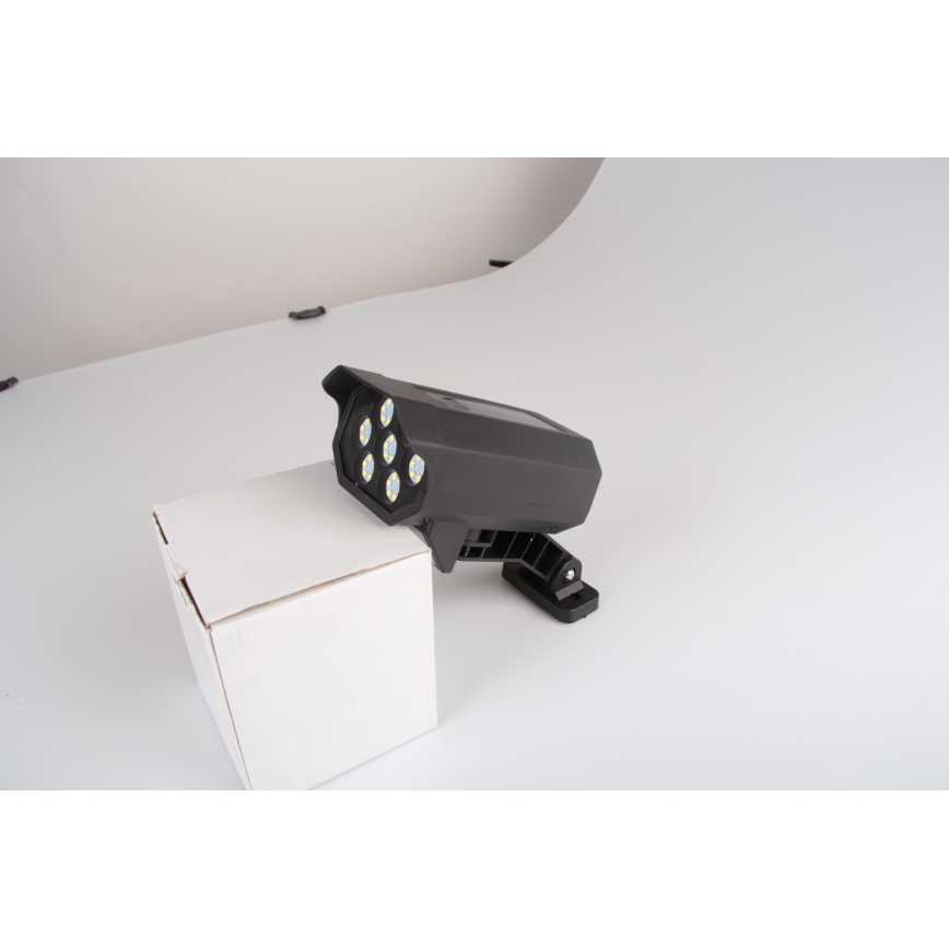 LED Telecamera di videosorveglianza finta con sensore e con pannello solare LED/5W/5,5V 800 mAh IP65 + telecomando