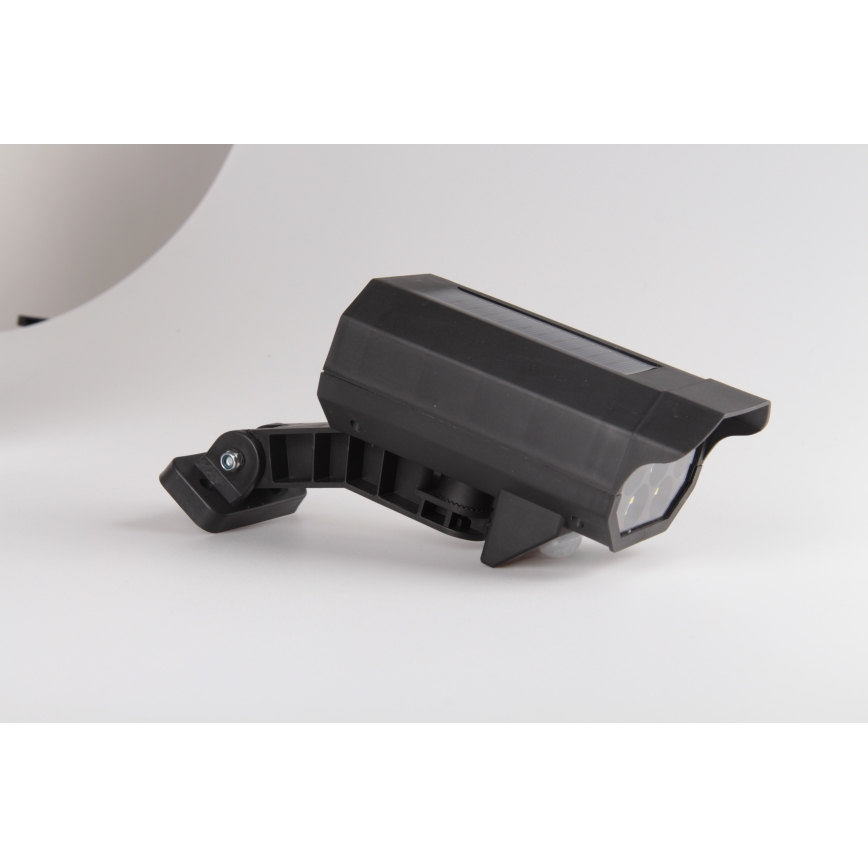 LED Telecamera di videosorveglianza finta con sensore e con pannello solare LED/5W/5,5V 800 mAh IP65 + telecomando