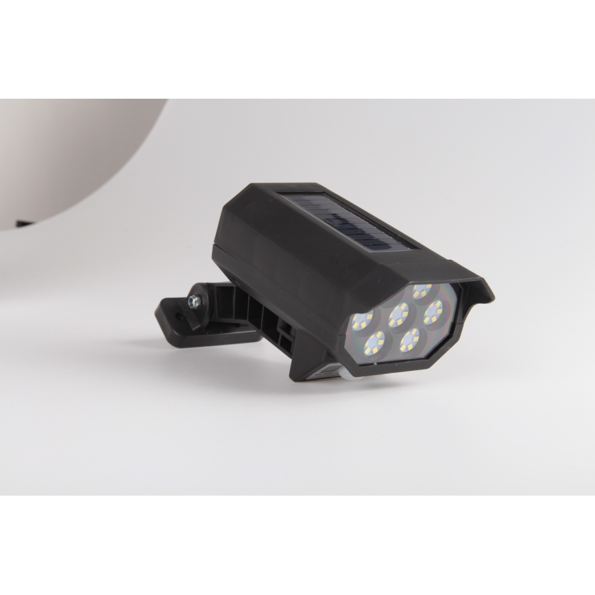 LED Telecamera di videosorveglianza finta con sensore e con pannello solare LED/5W/5,5V 800 mAh IP65 + telecomando
