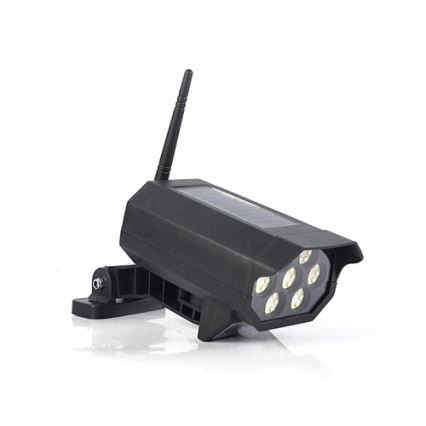 LED Telecamera di videosorveglianza finta con sensore e con pannello solare LED/5W/5,5V 800 mAh IP65 + telecomando