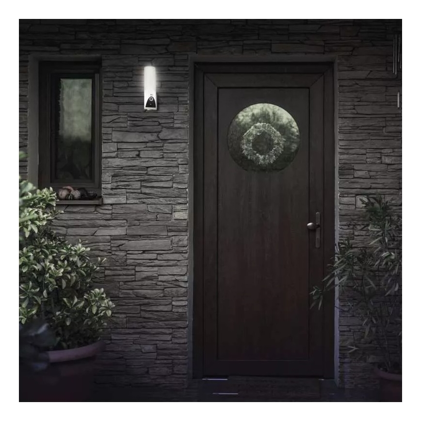 LED Telecamera smart per esterni con luce GoSmart LED/12W/230V 3200K IP65 Wi-Fi Tuya bianco