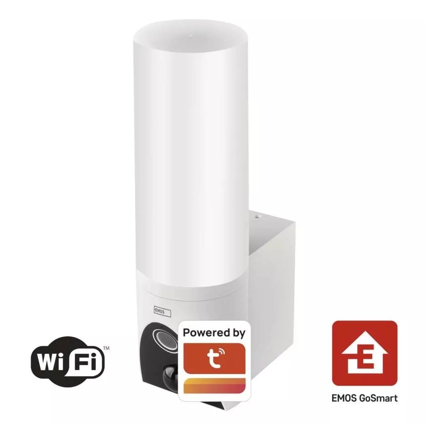 LED Telecamera smart per esterni con luce GoSmart LED/12W/230V 3200K IP65 Wi-Fi Tuya bianco