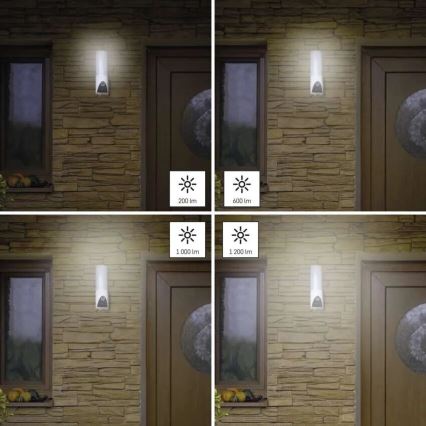 LED Telecamera smart per esterni con luce GoSmart LED/12W/230V IP65 Wi-Fi Tuya bianco