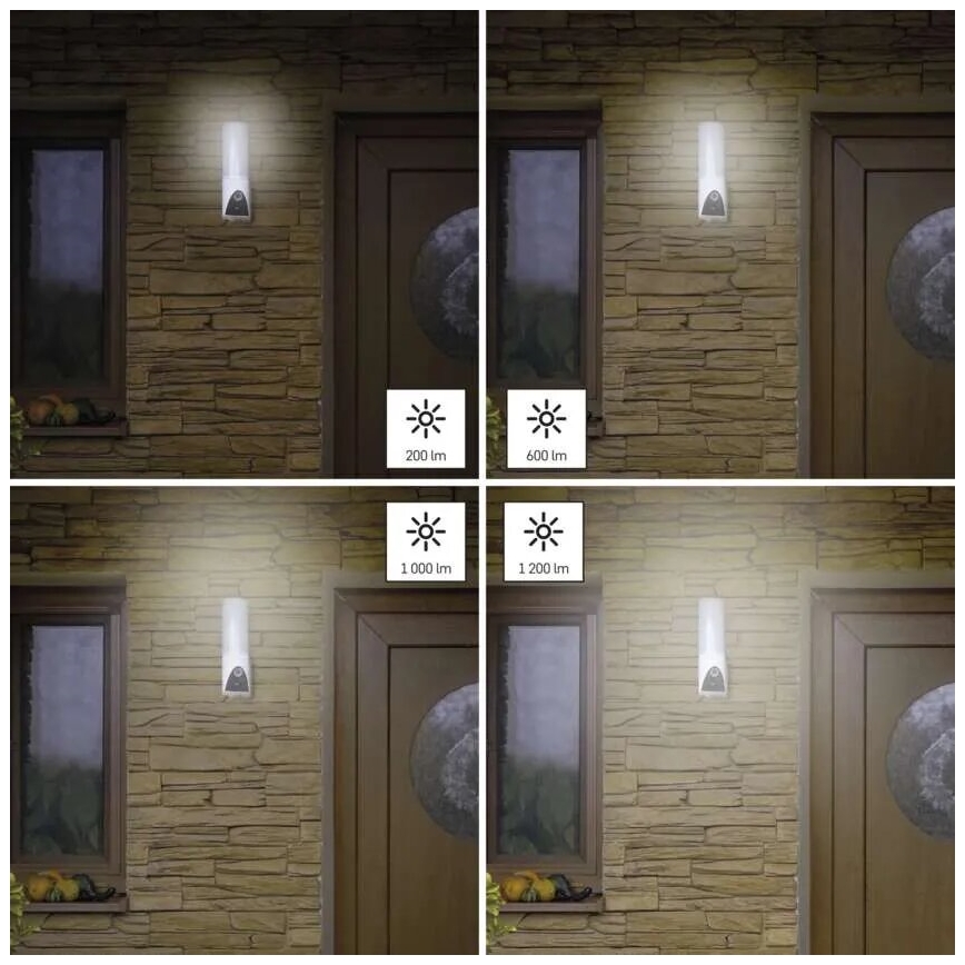 LED Telecamera smart per esterni con luce GoSmart LED/12W/230V IP65 Wi-Fi Tuya bianco