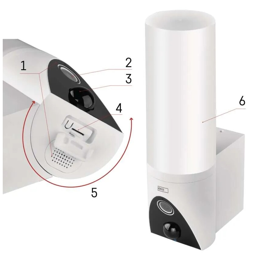 LED Telecamera smart per esterni con luce GoSmart LED/12W/230V IP65 Wi-Fi Tuya bianco
