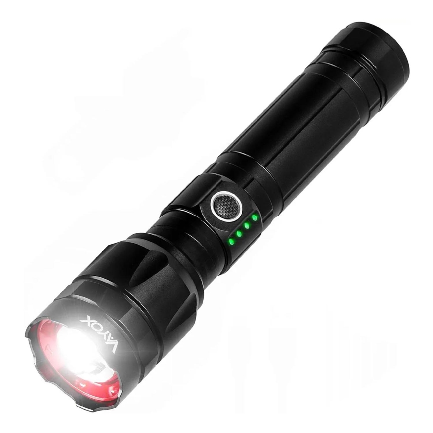 LED Torcia elettrica ricaricabile dimmerabile con power bank funzione LED/30W/5V IPX5 1060 lucente 5000 mAh