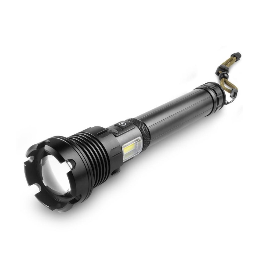 LED Torcia elettrica ricaricabile in alluminio con funzione di power bank LED/4400 mAh 2200 lm IP44