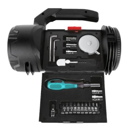 LED Torcia ricaricabile LED/5V 500 lm 1200 mAh nera