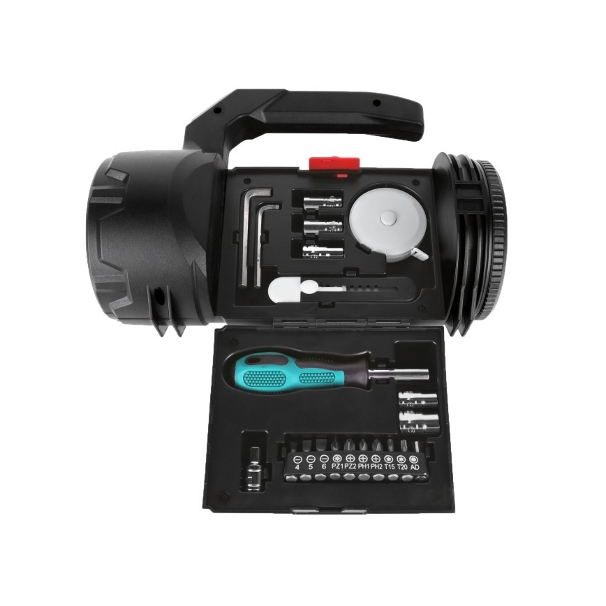 LED Torcia ricaricabile LED/5V 500 lm 1200 mAh nera