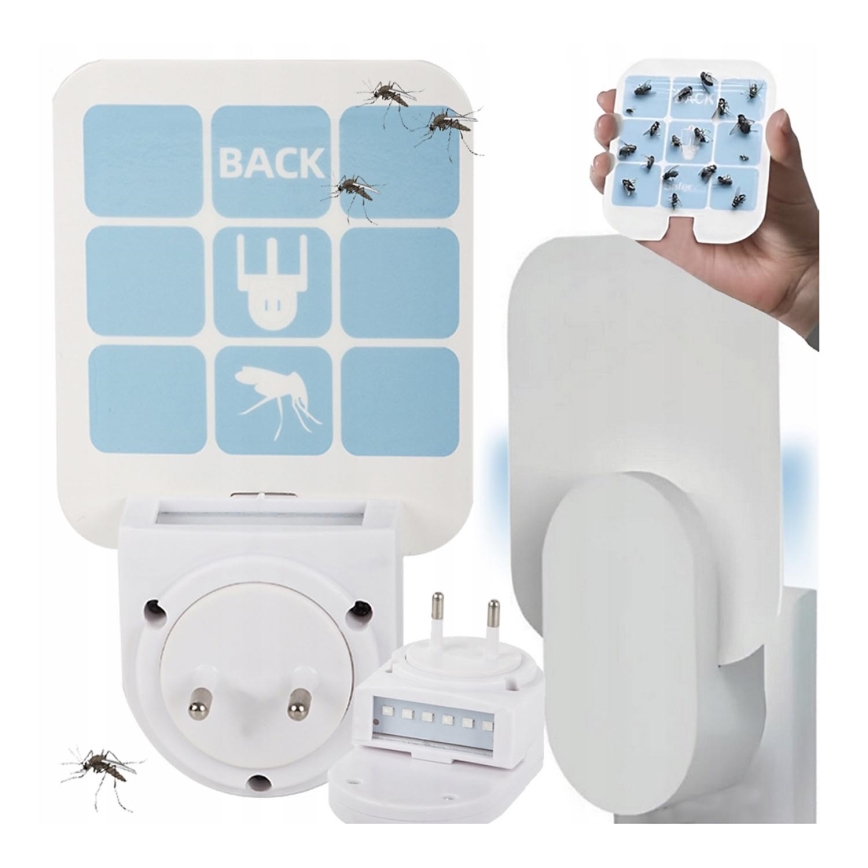 LED Trappola luminosa per zanzare con piastrine sostituibili UV/230V