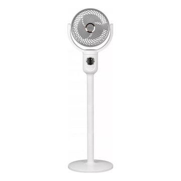 LED Ventilatore a piantana ricaricabile con illuminazione LED LED/4,8W/5V USB 7200 mAh bianco + telecomando