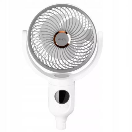 LED Ventilatore a piantana ricaricabile con illuminazione LED LED/4,8W/5V USB 7200 mAh bianco + telecomando