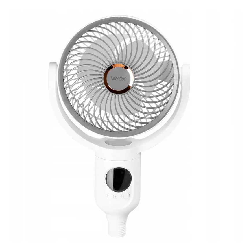 LED Ventilatore a piantana ricaricabile con illuminazione LED LED/4,8W/5V USB 7200 mAh bianco + telecomando