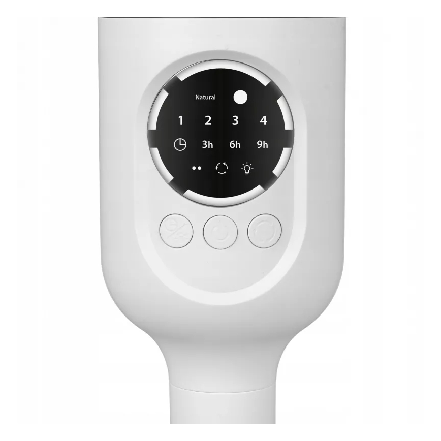 LED Ventilatore a piantana ricaricabile con illuminazione LED LED/4,8W/5V USB 7200 mAh bianco + telecomando