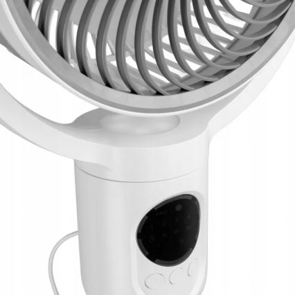 LED Ventilatore a piantana ricaricabile con illuminazione LED LED/4,8W/5V USB 7200 mAh bianco + telecomando