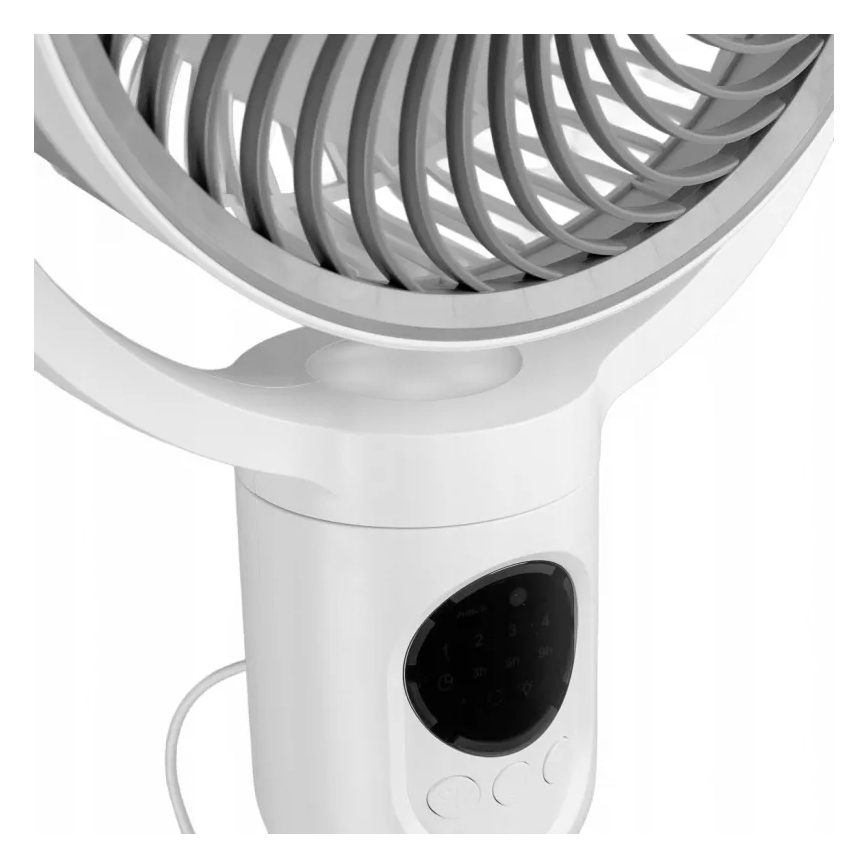 LED Ventilatore a piantana ricaricabile con illuminazione LED LED/4,8W/5V USB 7200 mAh bianco + telecomando