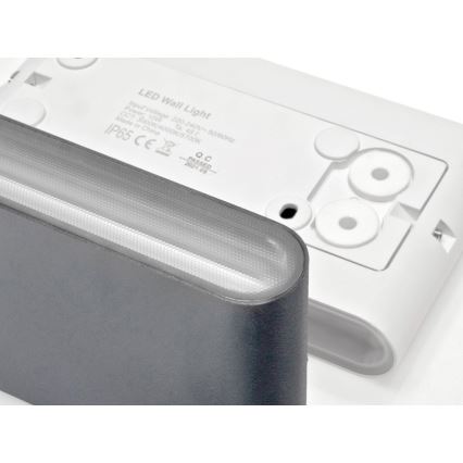 LED2 - Applique a LED da esterno FLAT 2xLED/3W/230V IP65 3000K/4000K/5700K nero