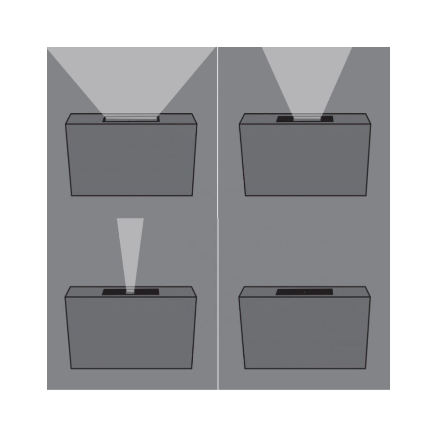 LED2 - Applique LED da esterno BLADE 2xLED/12W/230V IP54