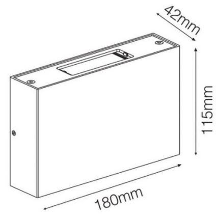 LED2 - Applique LED da esterno BLADE 2xLED/12W/230V IP54