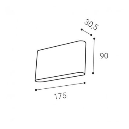 LED2 - Applique LED da esterno FLAT 2xLED/5W/230V IP65