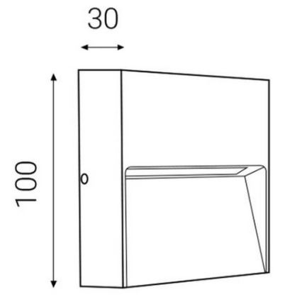 LED2 - Applique LED da esterno STEP ON LED/3W/230V antracite IP54