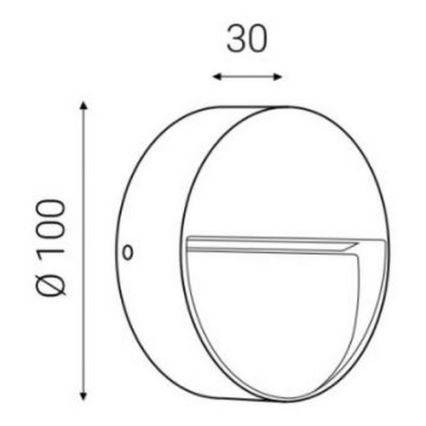 LED2 - Applique LED da esterno STEP ON LED/3W/230V IP54