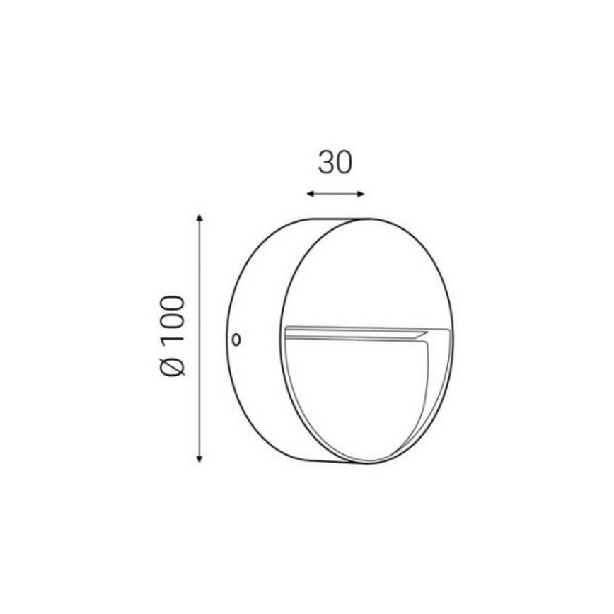 LED2 - Applique LED da esterno STEP ON LED/3W/230V IP54