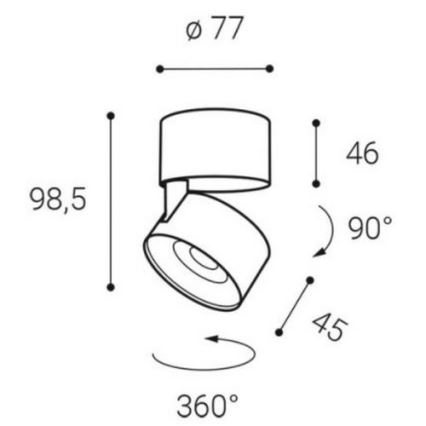 LED2 - Faretto LED KLIP ON LED/11W/230V bianco