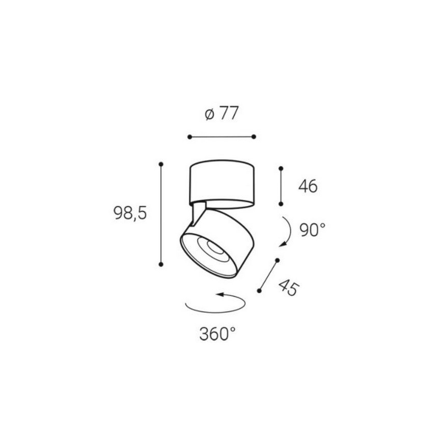 LED2 - Faretto LED KLIP ON LED/11W/230V nero