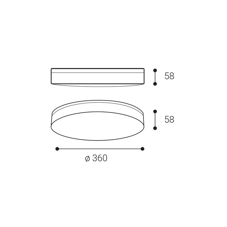 LED2 - Plafoniera LED da bagno YPSO LED/30W/230V 3000/4000K IP54 Ø 36 cm bianca