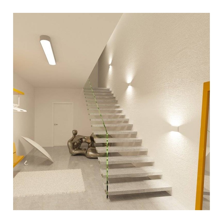 LED2 - Lampada da parete per esterni FLAT 2xLED/3W/230V IP65 3000K/4000K/5700K bianco