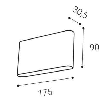 LED2 - Lampada da parete per esterni FLAT 2xLED/3W/230V IP65 3000K/4000K/5700K bianco