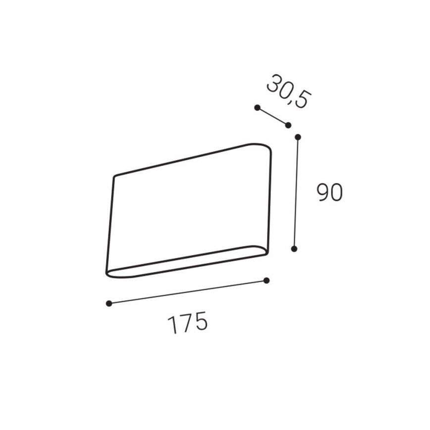 LED2 - Lampada da parete per esterni FLAT 2xLED/3W/230V IP65 3000K/4000K/5700K bianco