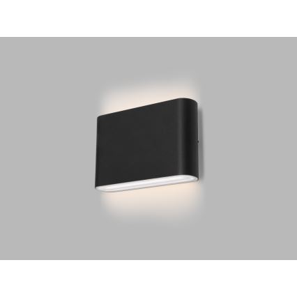 LED2 - Lampada da parete per esterni FLAT 2xLED/3W/230V IP65 3000K/4000K/5700K nero