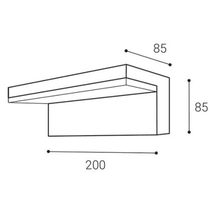 LED2 - Lampada da parete per esterni HUGO LED/9W/230V IP54 3000K/4000K