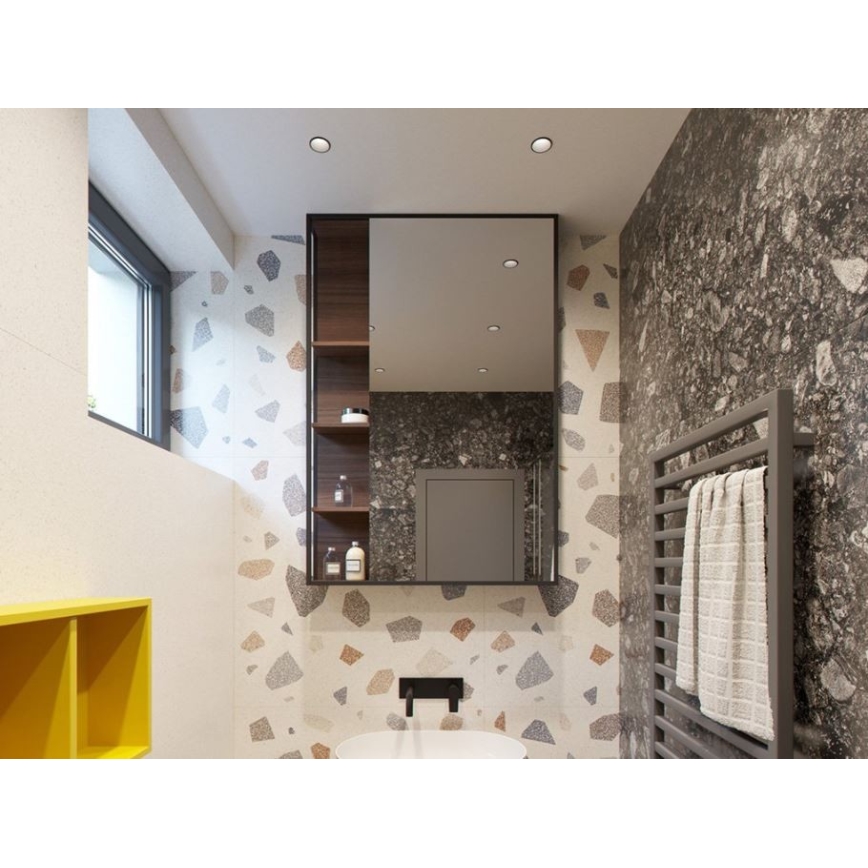 LED2 - Lampada LED da incasso da bagno RAY LED/10W/230V nero IP44