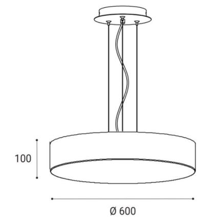 LED2 - Lampadario a LED su una corda MONO LED/60W/230V 3000/4000K bianco