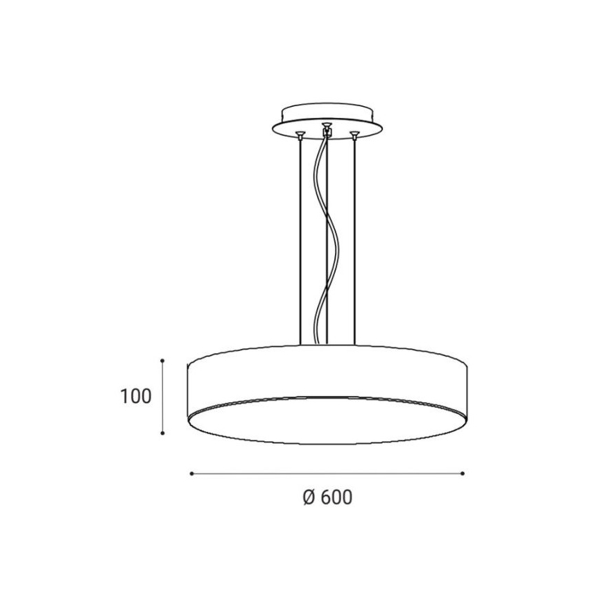 LED2 - Lampadario a LED su una corda MONO LED/60W/230V 3000/4000K bianco