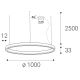 LED2 - Lampadario a sospensione con filo LED dimmerabile CIRCLE LED/80W/230V 3000K/4000K diametro 100 cm bianco