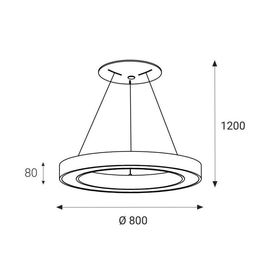 LED2 - Lampadario LED a sospensione con filo SATURN LED/80W/230V 4000K diametro 80 cm bianco