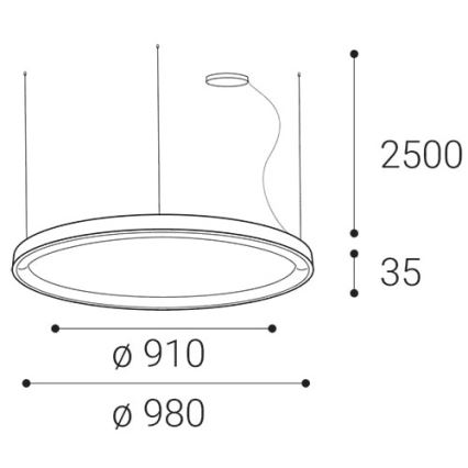 LED2 - Lampadario LED dimmerabile su una stringa BELLA LED/80W/230V 3000K/4000K marrone