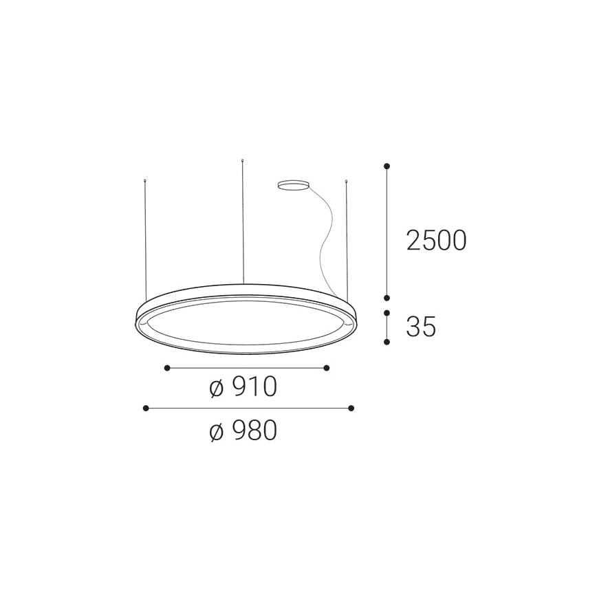 LED2 - Lampadario LED dimmerabile su una stringa BELLA LED/80W/230V 3000K/4000K marrone