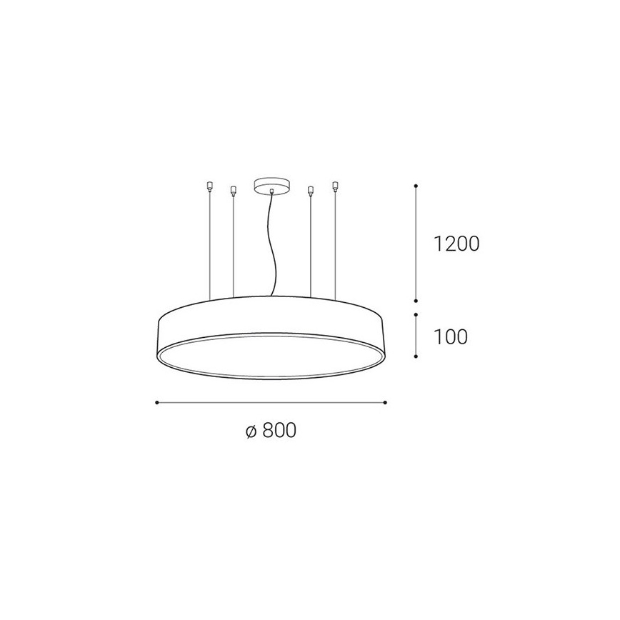 LED2 - Lampadario LED dimmerabile su una stringa MONO LED/100W/230V 3000K/4000K bianco